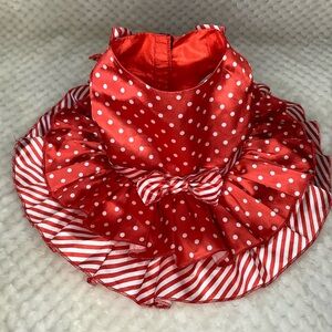 Build A Bear Workshop Festive Red Polka Dot Candy Cane Dress 🎄